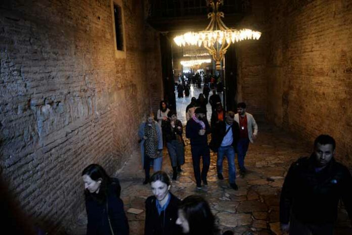 istanbul private guided tours walking upper gallery hagia sophia